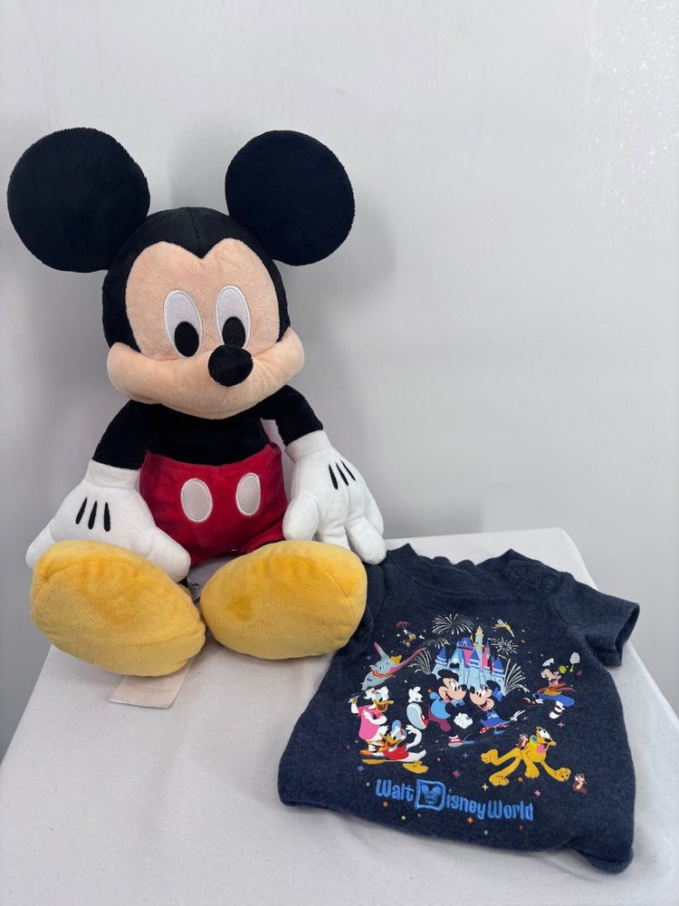 Disney Baby Newborn Bodysuit Mickey Mouse Plush Bundle Disney World