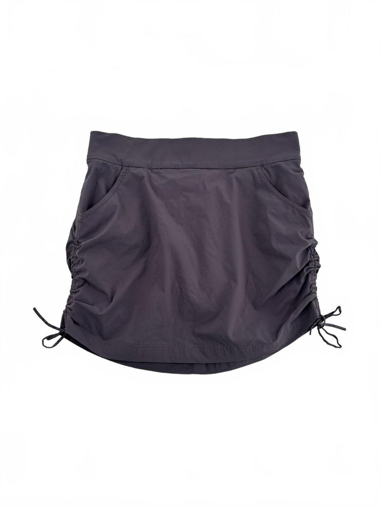 Columbia Women's Ruched Mini Skort Gray M Gorpcore Hiking Outdoor