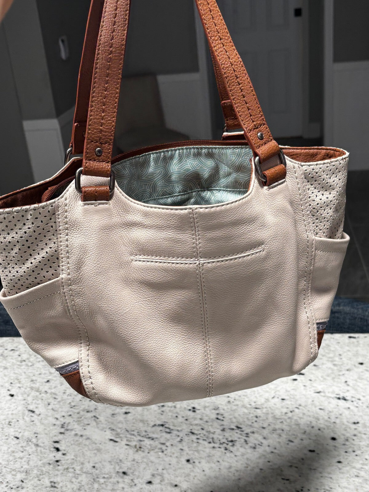 The Sak Cream Two Tone Hobo Purse