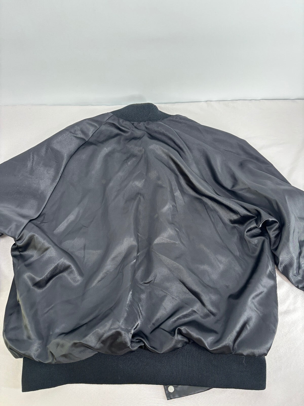Vintage NASCAR Satin Racing Bomber Jacket Made in USA Size L