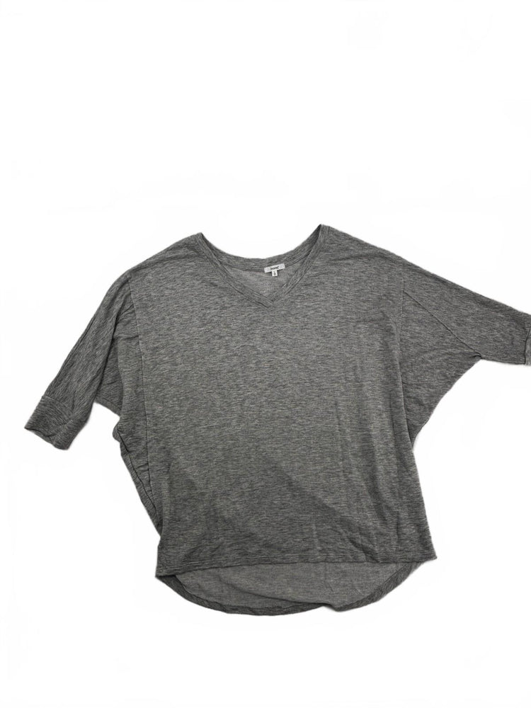 Ivoire Grey Oversized Batwing V Neck Slouchy Top L