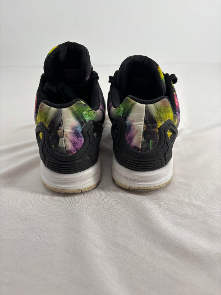 Adidas ZX Flux Multicolor Print Running Sneakers Youth 5.5 Big Kids Black