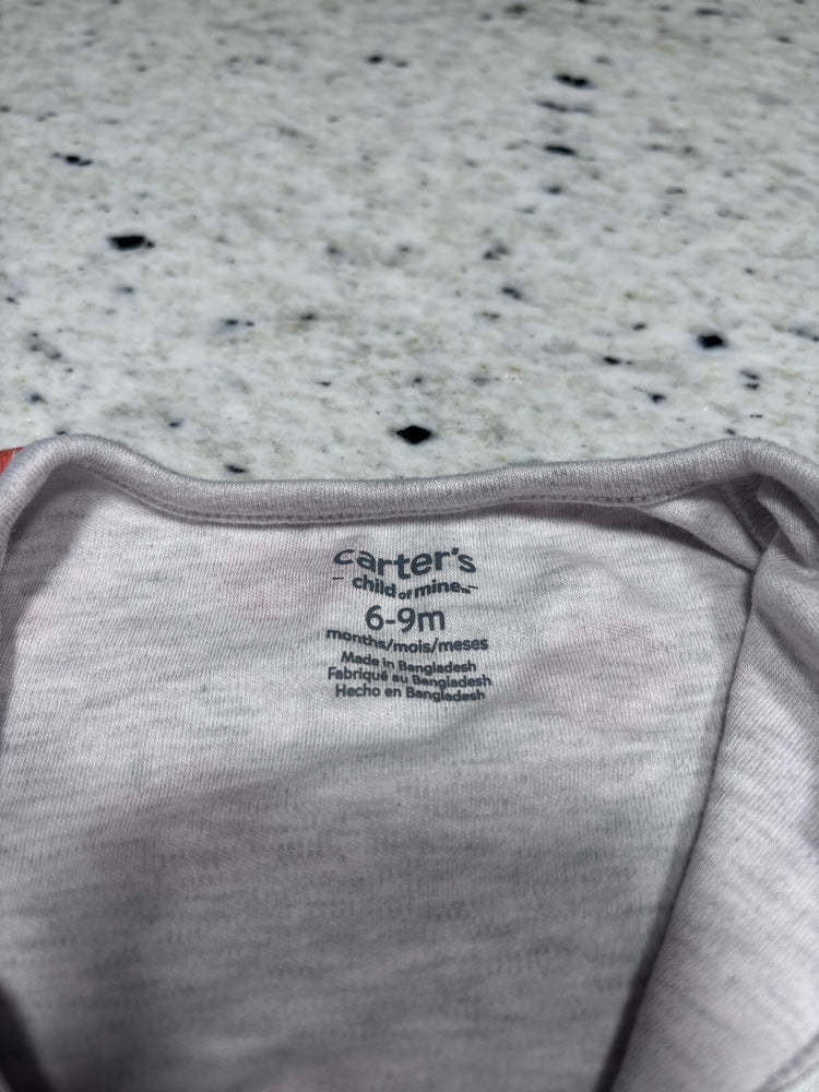 Carter's Baby Sleep and Play Pajama Set, 6-9 Months, Pumpkin and Stripe Designs