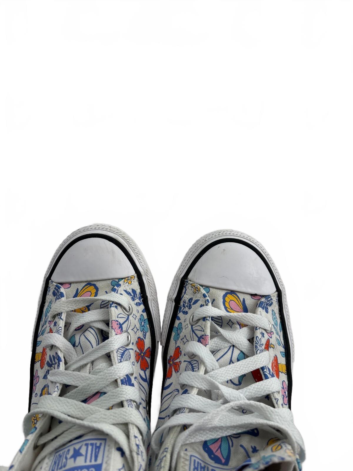 Converse Chuck Taylor All Star Low Top Butterfly Mushroom Floral Youth 5 Junior