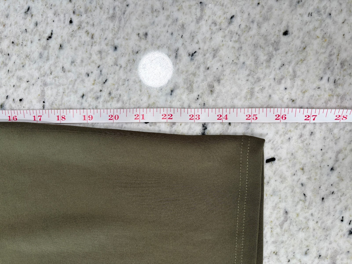 Olive Green Fitted Pencil Skirt Minimalist Office Siren Small