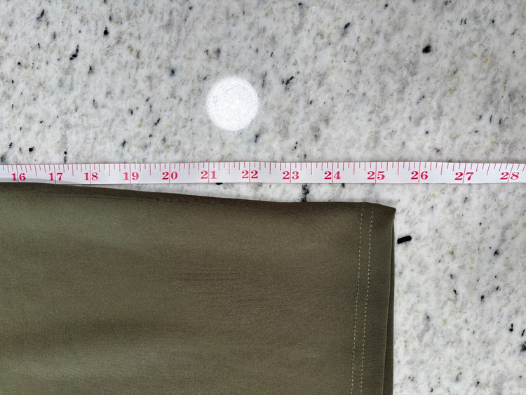 Olive Green Fitted Pencil Skirt Minimalist Office Siren Small