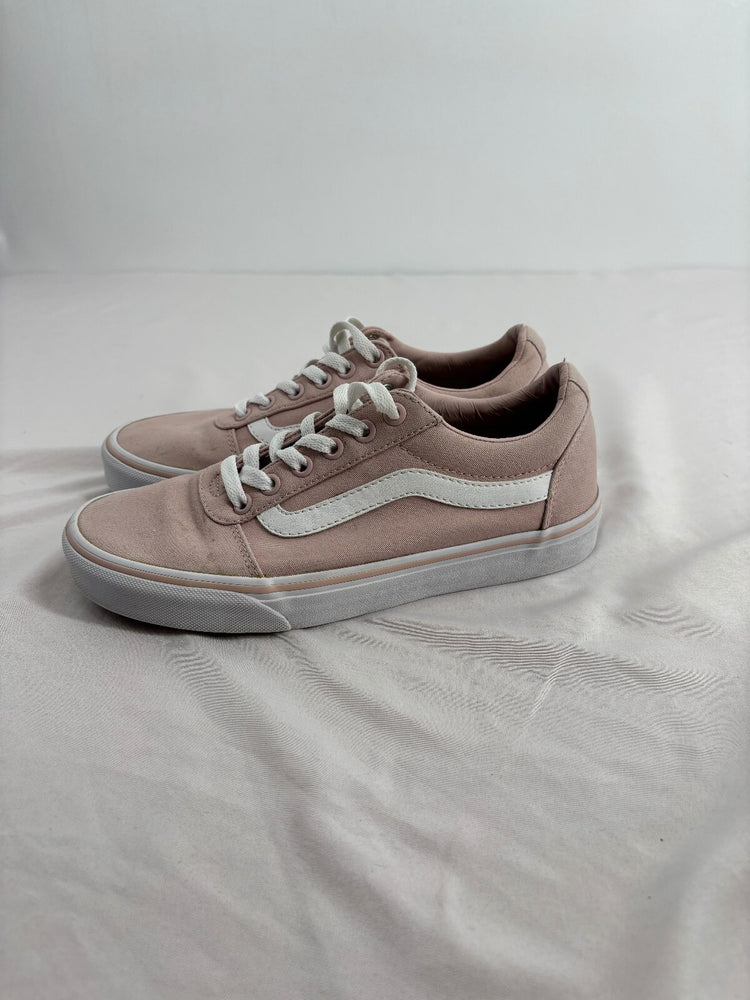 Vans Low Top Sidestripe Skate Sneakers Blush Pink Canvas Women's Size 7.5