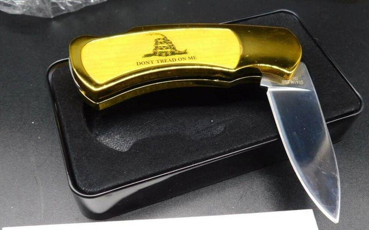 Don't Tread On Me LOCK BACK Knife