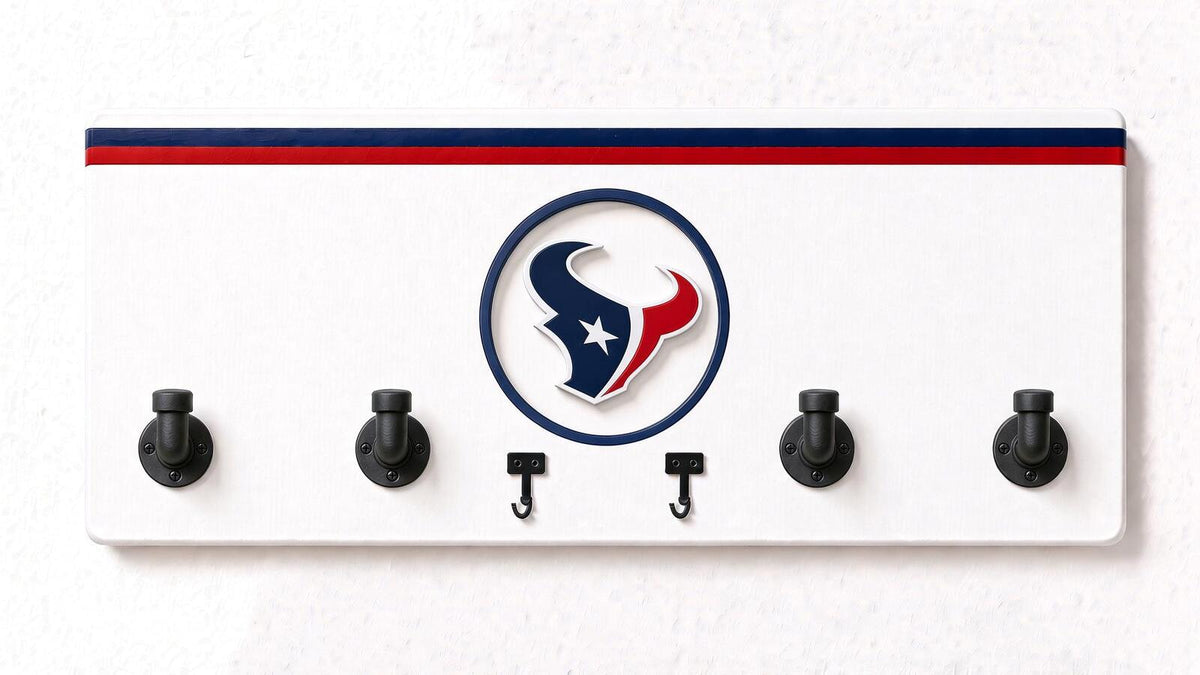AFC-NFL-  Coat Rack, Sports Wall Hooks, Man Cave Coat Hanger, Football Fan Gift