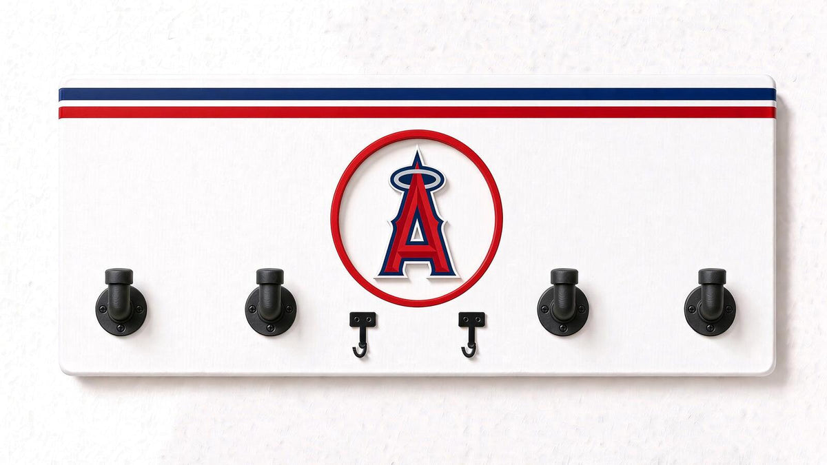MLB-AL-  Coat Rack, Sports Wall Hooks, Man Cave Coat Hanger, Hockey Fan Gift