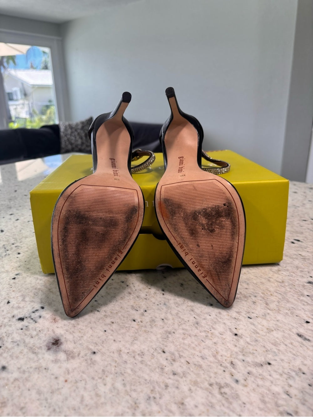 Gianni Bini Black Pointed Toe Ankle-Strap Heels