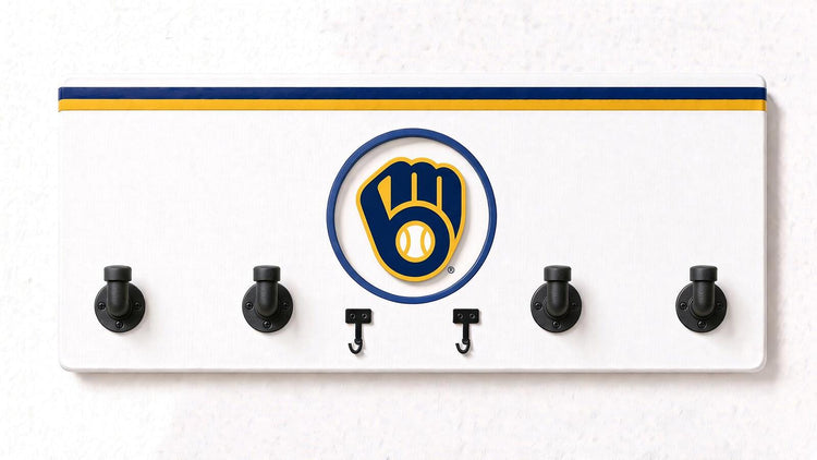 MLB NL-  Coat Rack, Sports Wall Hooks, Man Cave Coat Hanger, Hockey Fan Gift