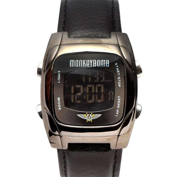 Monkey Bomb Casual Digital Leather Men's Watch