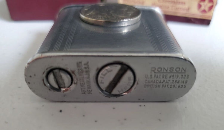 Ronson 6414 Lighter with Buffalo Nickel