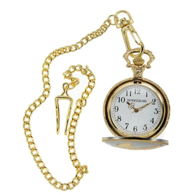 Rousseau Eagle Engraved Pocket 42mm Case Watch