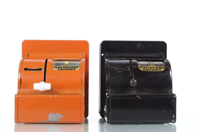 Pressed Steel Uncle Sam's 3 Coin Register Bank
