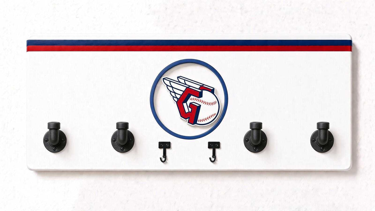 MLB-AL-  Coat Rack, Sports Wall Hooks, Man Cave Coat Hanger, Hockey Fan Gift