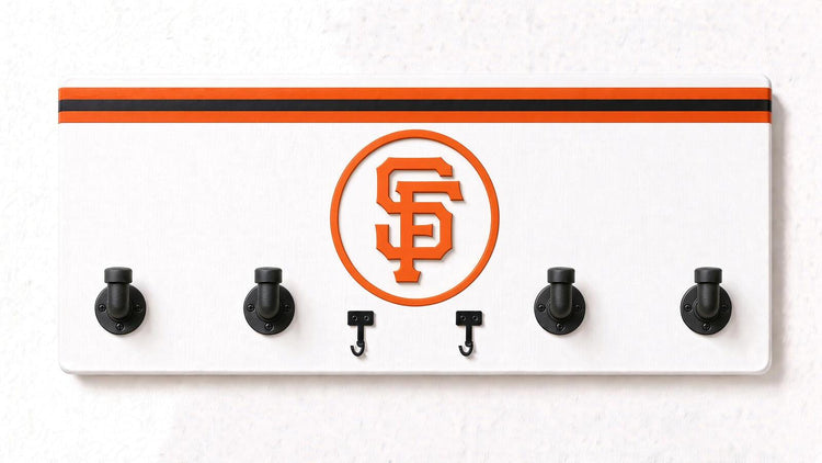 MLB NL-  Coat Rack, Sports Wall Hooks, Man Cave Coat Hanger, Hockey Fan Gift
