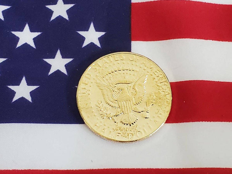 Kennedy Half Dollar- 1964-1984 Gold Plated With Lincoln Head