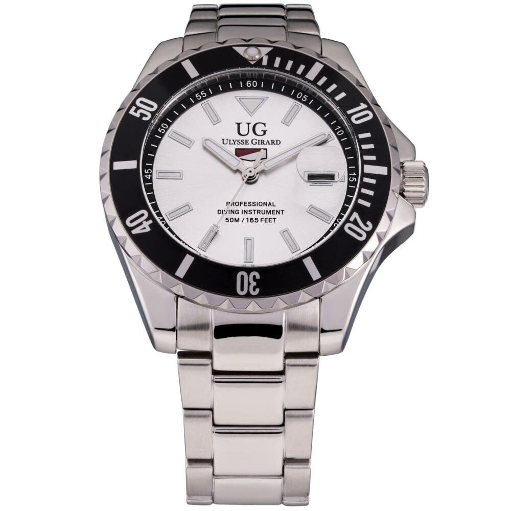 Ulysse Girard 42mm Case Sport Diver White Dial