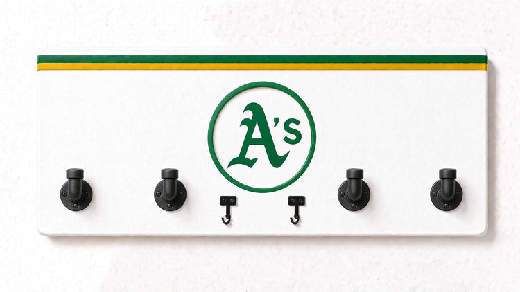 MLB-AL-  Coat Rack, Sports Wall Hooks, Man Cave Coat Hanger, Hockey Fan Gift