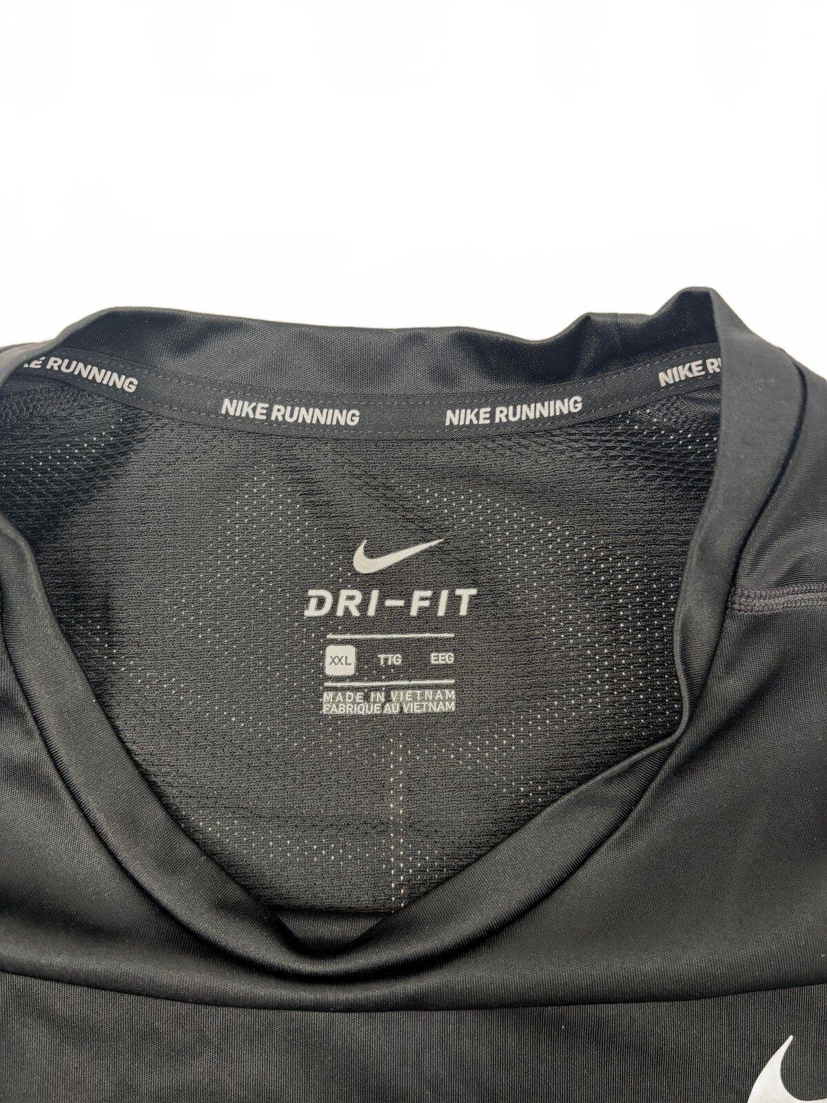 Nike Dri-FIT Running Tee XXL Black Mesh Athletic Sportswear