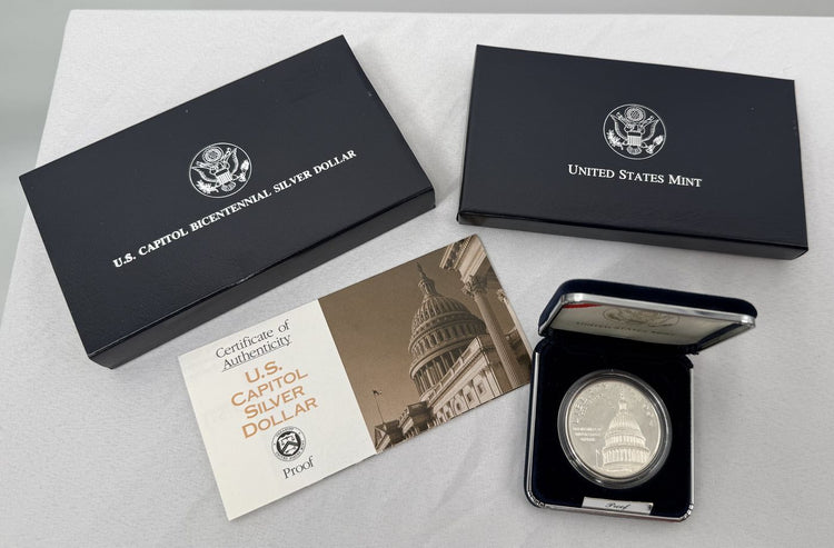US Capital Bicentennial Silver Dollar