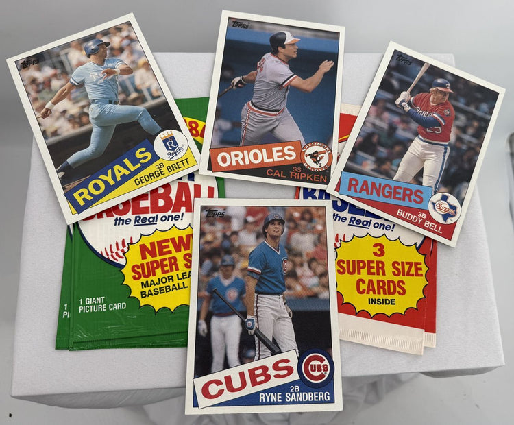 Vintage 1984 & 1985 Topps Super oversized baseball cards lot
