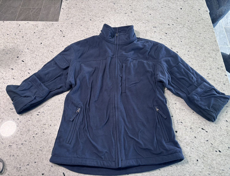 Duluth Trading Co Blue Full Zip Fleece Utility Jacket Size Medium