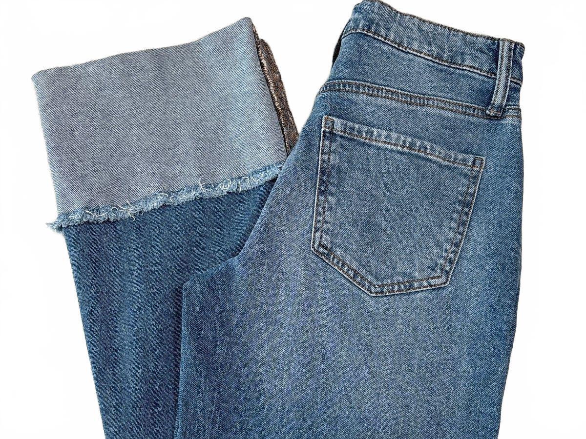 BCBGeneration Cuffed Wide Leg Jeans Y2K Blue Denim Size 25