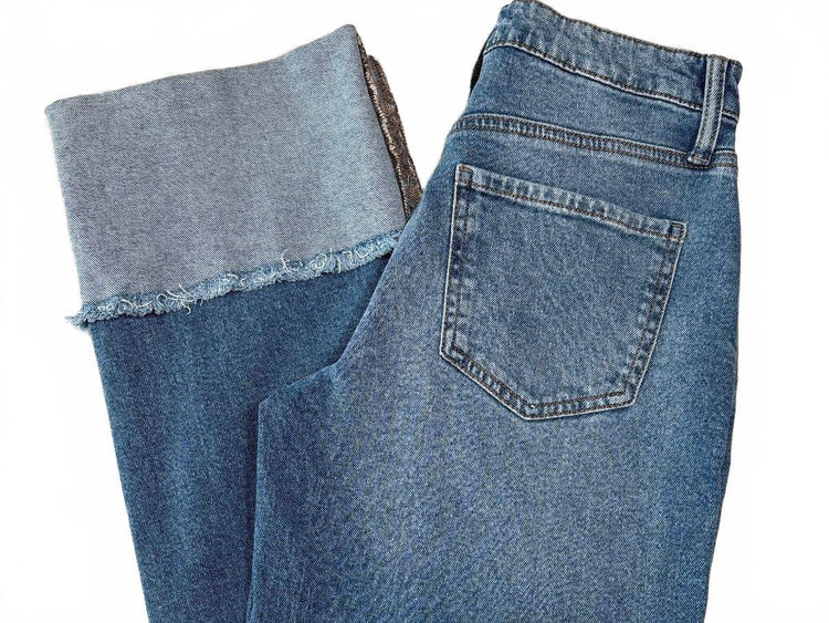 BCBGeneration Cuffed Wide Leg Jeans Y2K Blue Denim Size 25