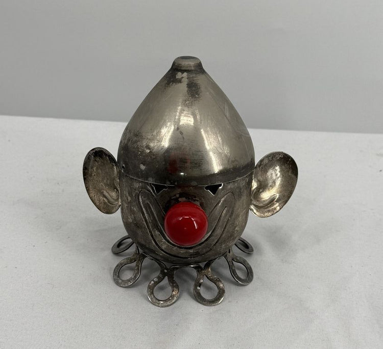 Silver Plated Clown Bank