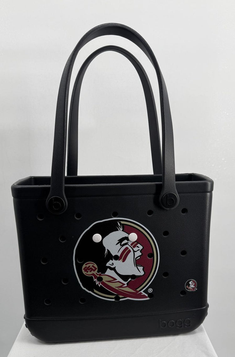 Black Florida State Seminoles Boog Tote Bag with Dual Handles and Zippered Inner