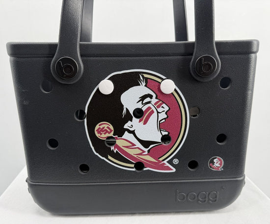 Bogg Bitty Bag Florida State Seminoles Black Small Tote with Clear Zipper Pouch