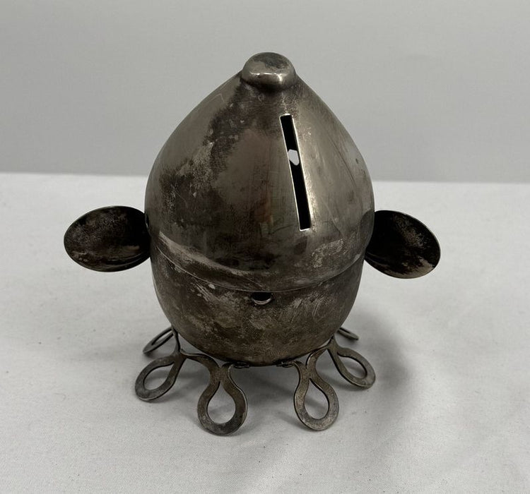 Silver Plated Clown Bank