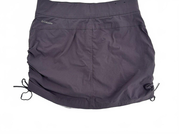 Columbia Women's Ruched Mini Skort Gray M Gorpcore Hiking Outdoor