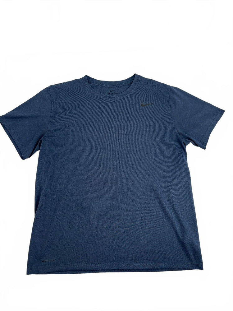 Nike Dri-FIT Men's XL Navy Blue Short Sleeve Athletic Tee Swoosh Training Shirt