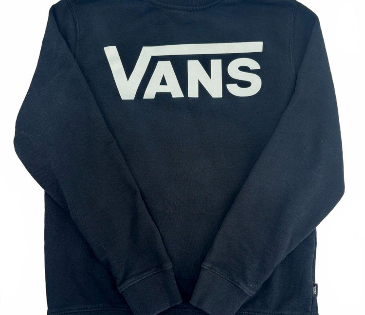 Vans Big Logo Crewneck Sweatshirt Black S Skater Streetwear