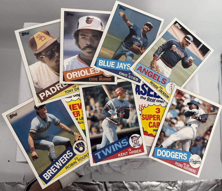 Vintage 1984 & 1985 Topps Super oversized baseball cards lot