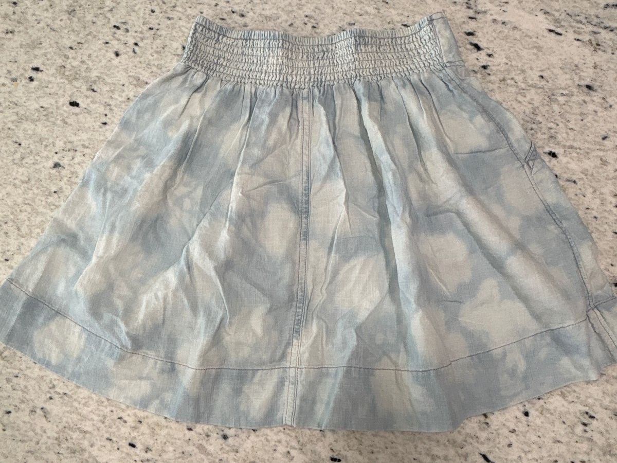 American Eagle Y2K Blue Tie Dye Mini Skirt XXS Boho Beach