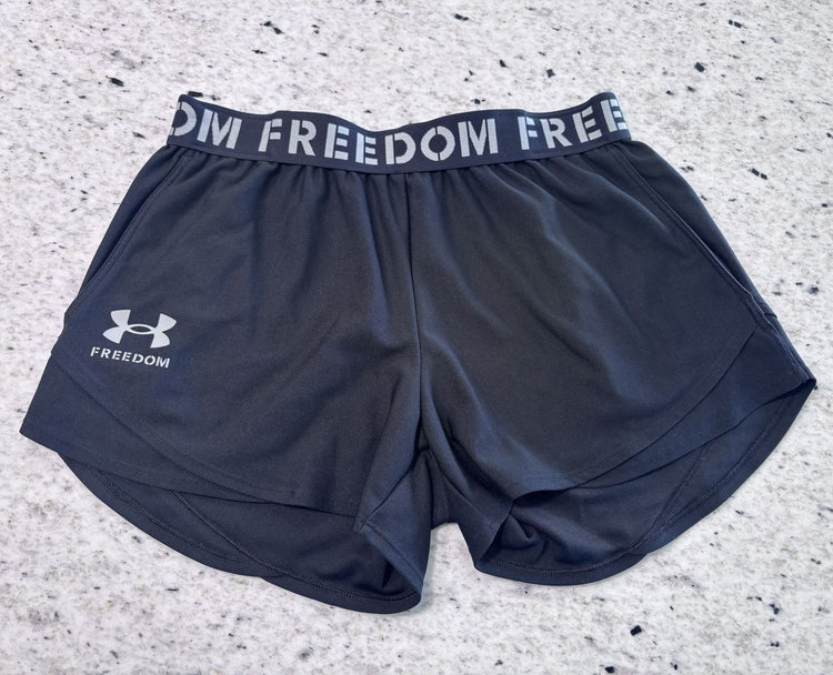 Under Armour Freedom Gray Running Training Shorts Size Small