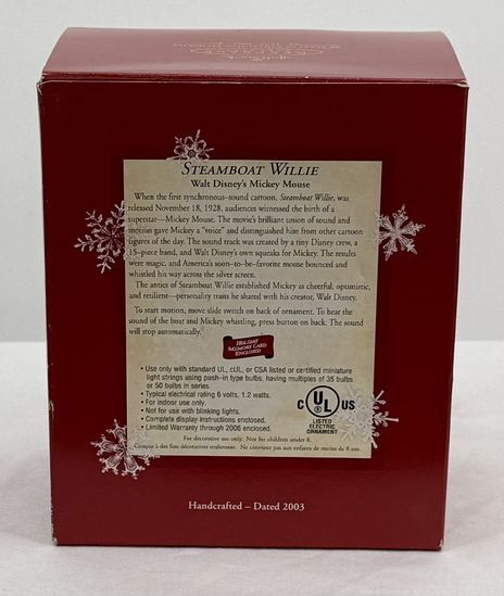 Disney Steamboat Willie- Hallmark Ornament