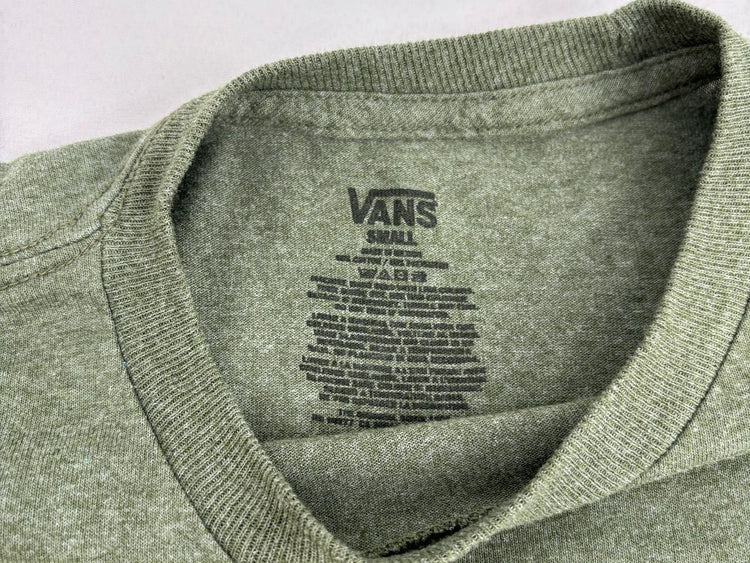 Vans Olive Green Off The Wall Graphic Tee Skater Streetwear Casual