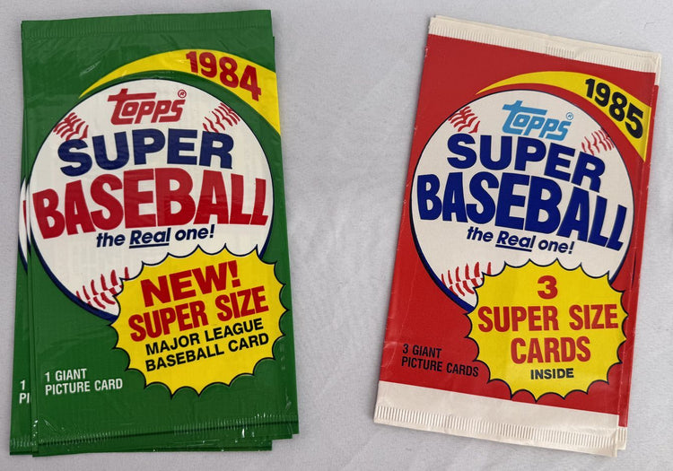 Vintage 1984 & 1985 Topps Super oversized baseball cards lot
