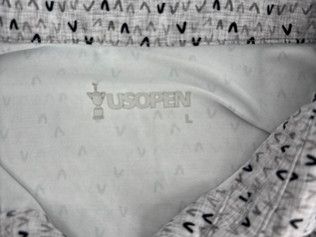 Ralph Lauren 2024 US Open Pinehurst No 2 Golf Polo Men's L Gray Print