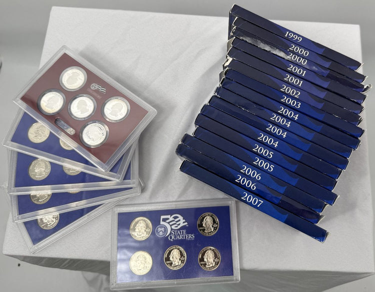 Complete Set of U.S. State Quarters in Original Mint Packaging (1999-2007)