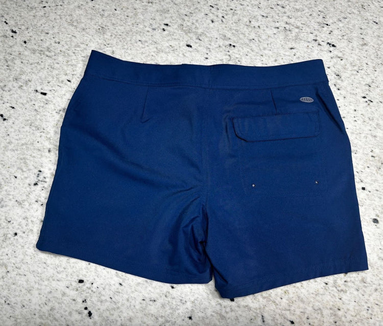 Reel Legends Blue Performance Fishing Shorts Women's Size 12 Stretch Outdoor Casual