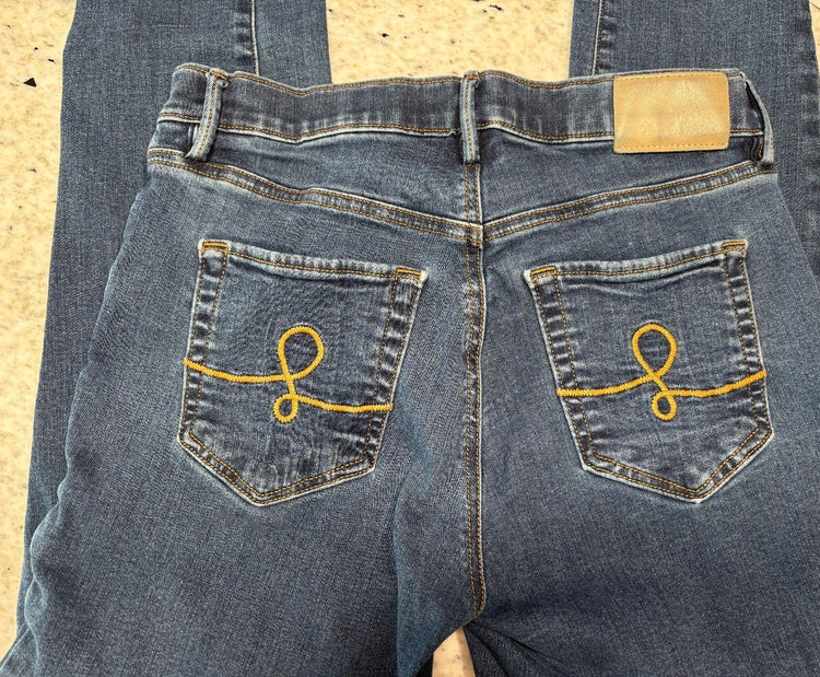 Lilly Pulitzer Embroidered Denim Jeans Size 4 Preppy Coastal