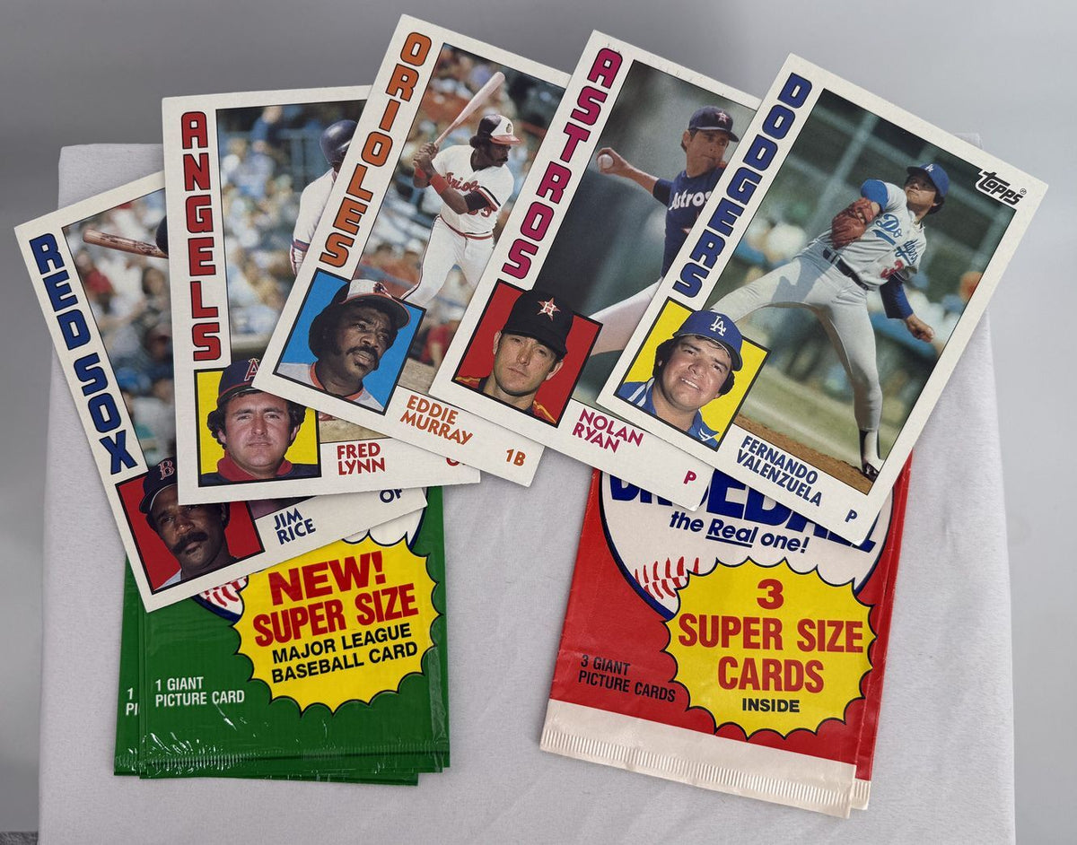 Vintage 1984 & 1985 Topps Super oversized baseball cards lot