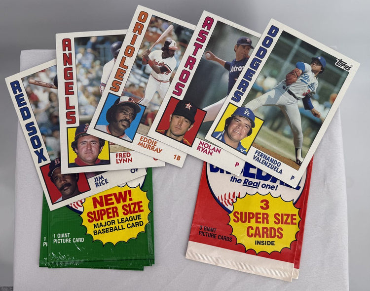 Vintage 1984 & 1985 Topps Super oversized baseball cards lot